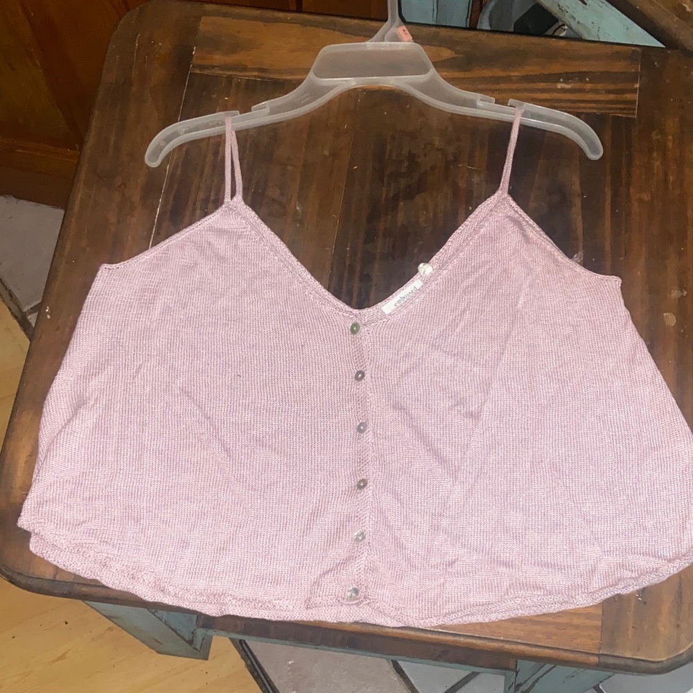 Chic Mauve Camisole with Button Accents